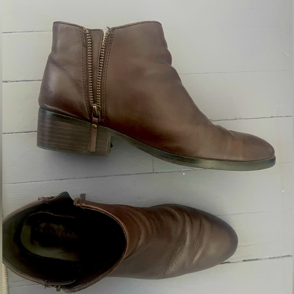 Coke Haan leather ankle booties